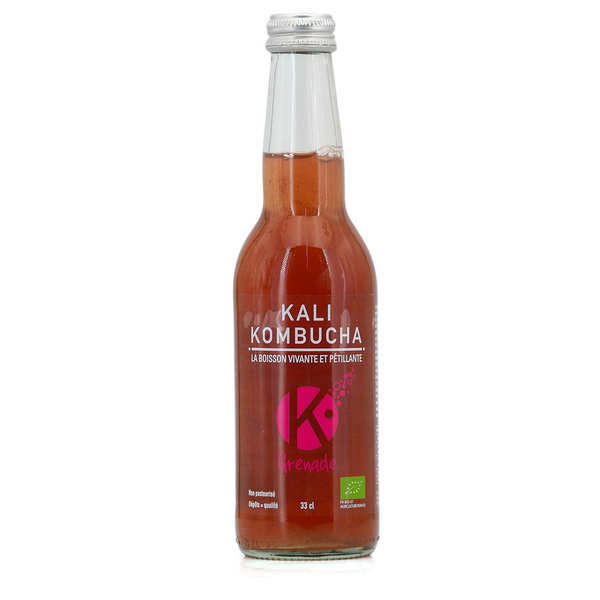 Kombucha à la grenade bio - Kali Kombucha - Bouteille de 33cl