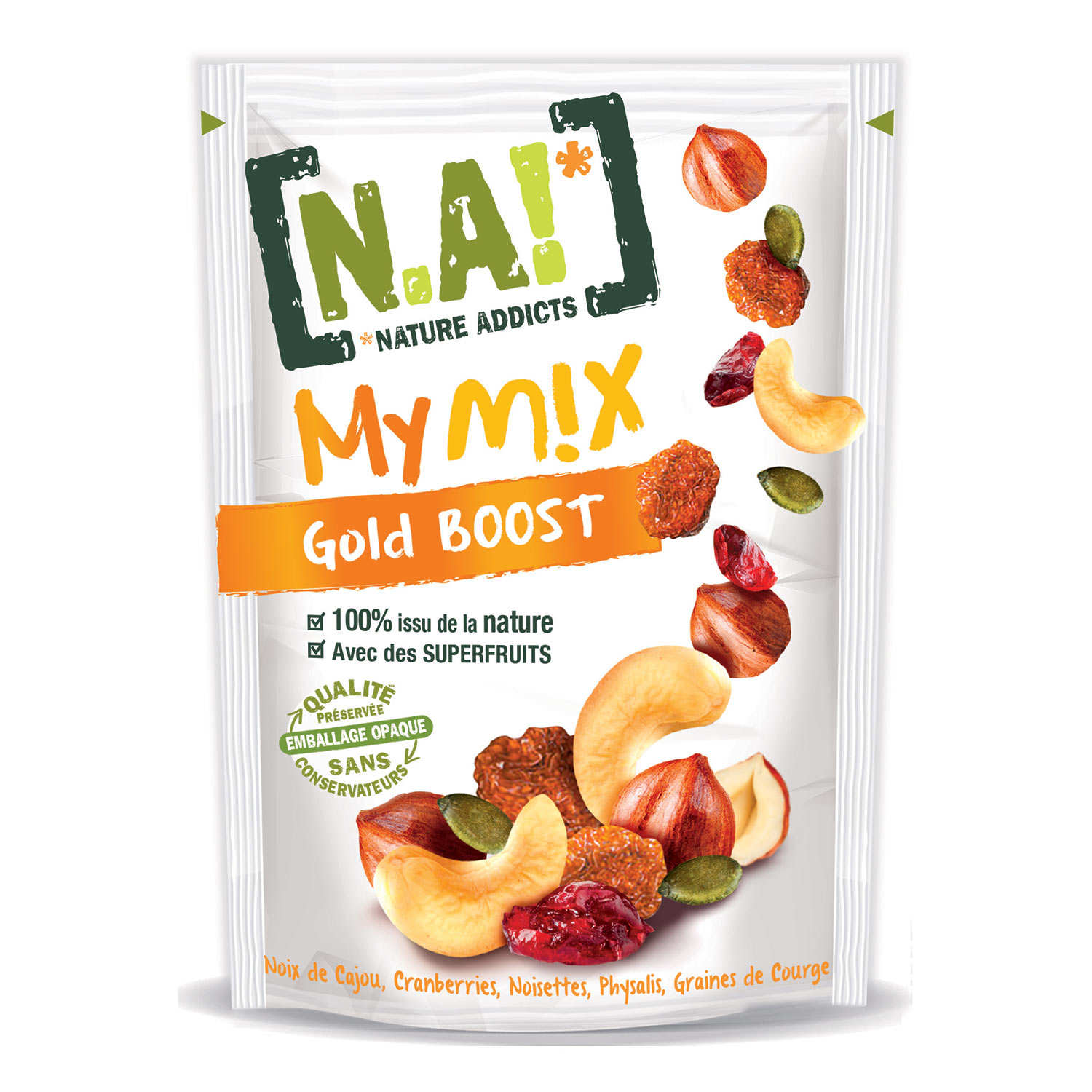 Mélange de fruits secs My Mix - Gold Boost - N.A ! Nature Addicts