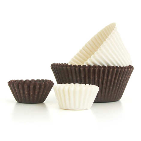 120 cupcake cups - natural colours, large and small sizes - ScrapCooking
