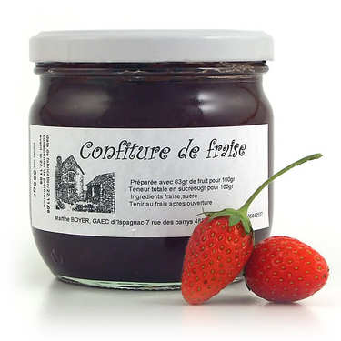 Strawberry jam in a jar Strawberry jam in a jar