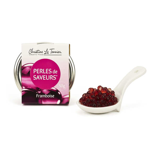 Perles de saveur à la framboise - 3 verrines de 50g
