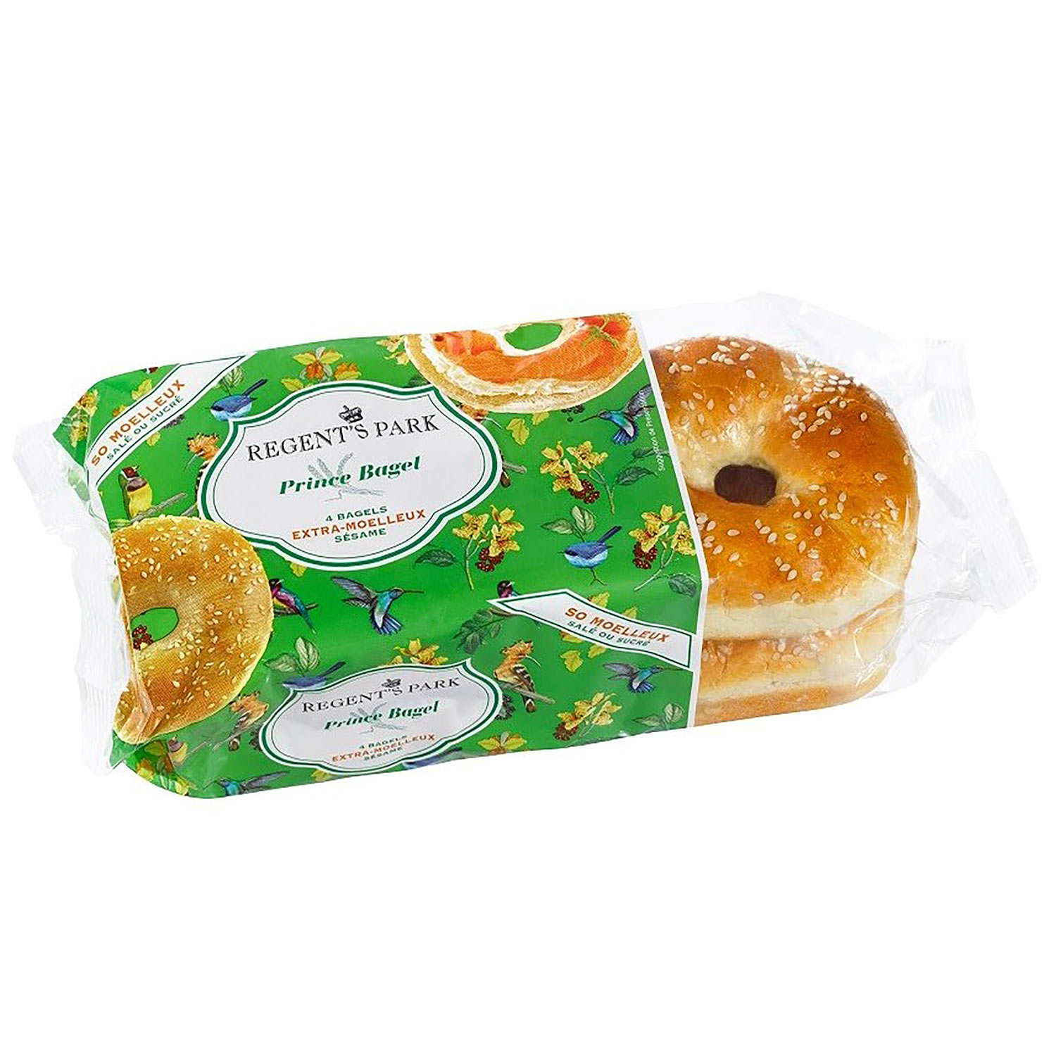 Prince Bagel Sésame Bagels frais extramoelleux briochés au sésame
