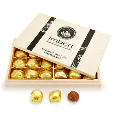 Marrons glacés en coffret bois d'Aubenas Imbert Marrons glacés en coffret bois d'Aubenas Imbert