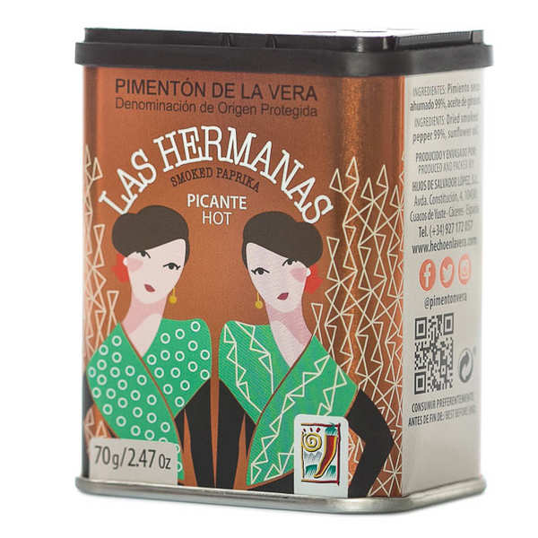 Pimenton de la Vera piquant AOP (paprika fumé) - Boîte de 70g