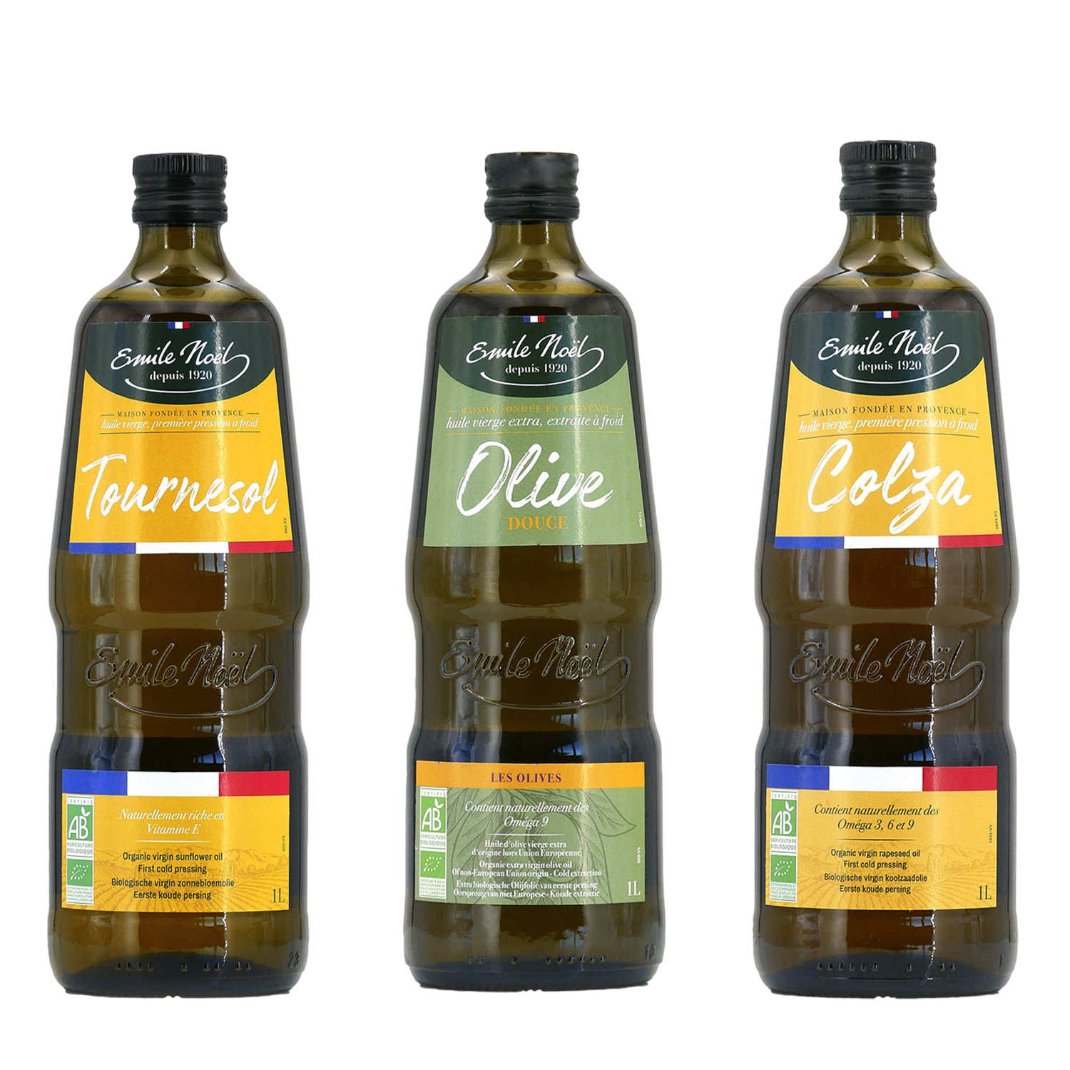 Assortiments de 3 huiles bio incontournables - Emile Noël