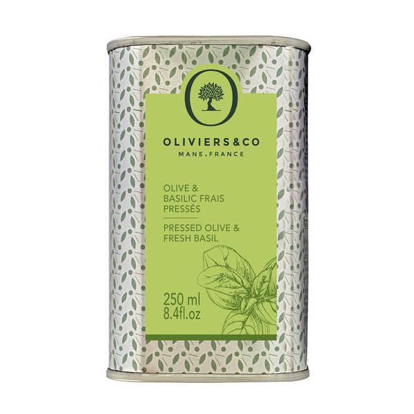 Olive oil with pressed basil Oliviers Co Oliviers Co