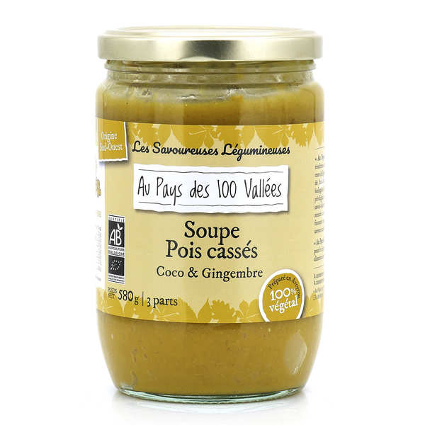 Soupe pois cassés Bio - Au Pays des 100 Vallées 