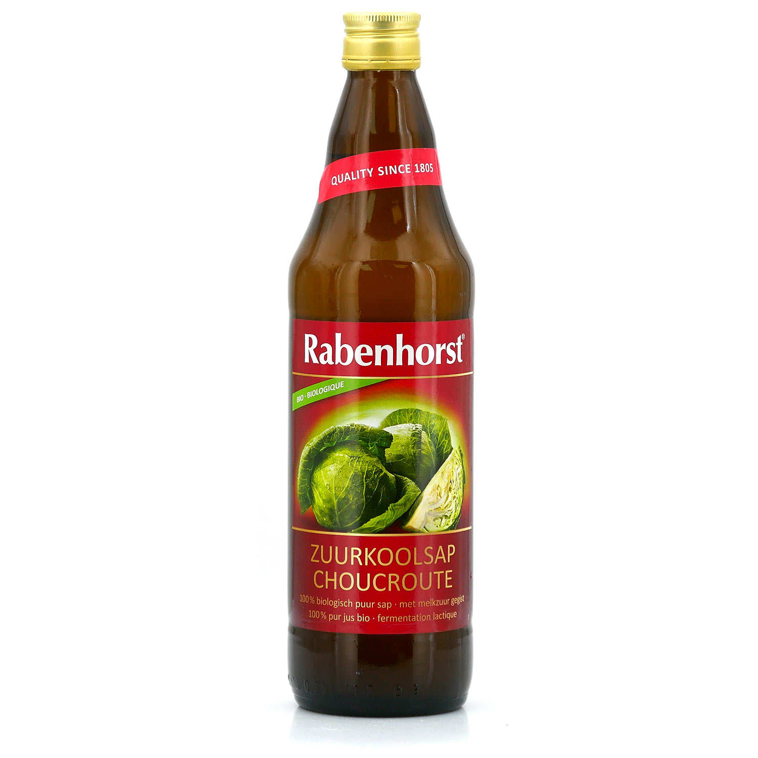 Pure organic lactofermented sauerkraut juice Rabenhorst