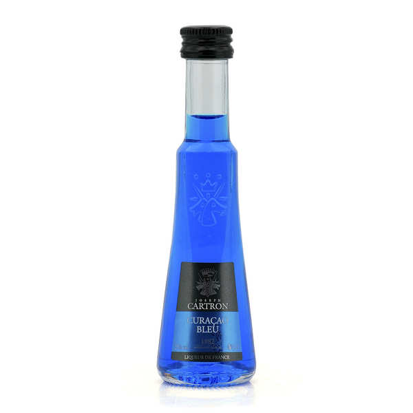 Blue Curacao liquor sample bottle 25 Joseph Cartron