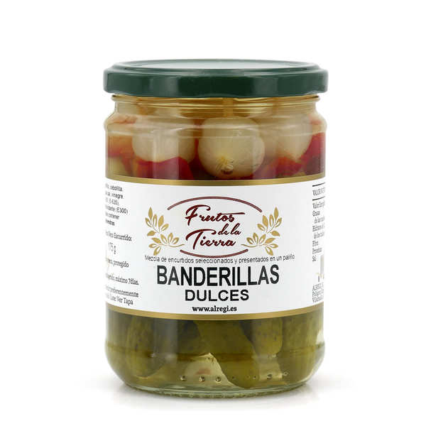 Banderillas douces - Brochettes de tapas espagnols - Bocal de 430g (175g égoutté)