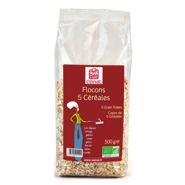 Flocons 5 céréales bio - Celnat