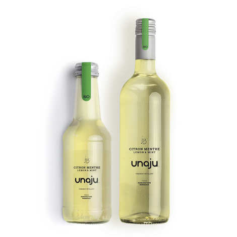 Unaju - Jus de fruit bio et pétillant - Citron menthe