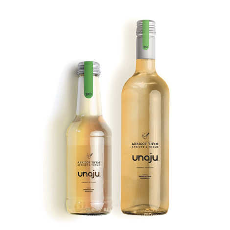 Unaju - Jus de fruit bio et pétillant - Abricot thym