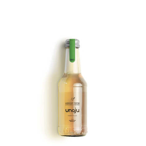 Unaju - Jus de fruit bio et pétillant - Abricot thym