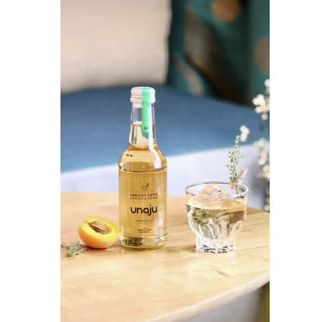 Unaju - Jus de fruit bio et pétillant - Abricot thym