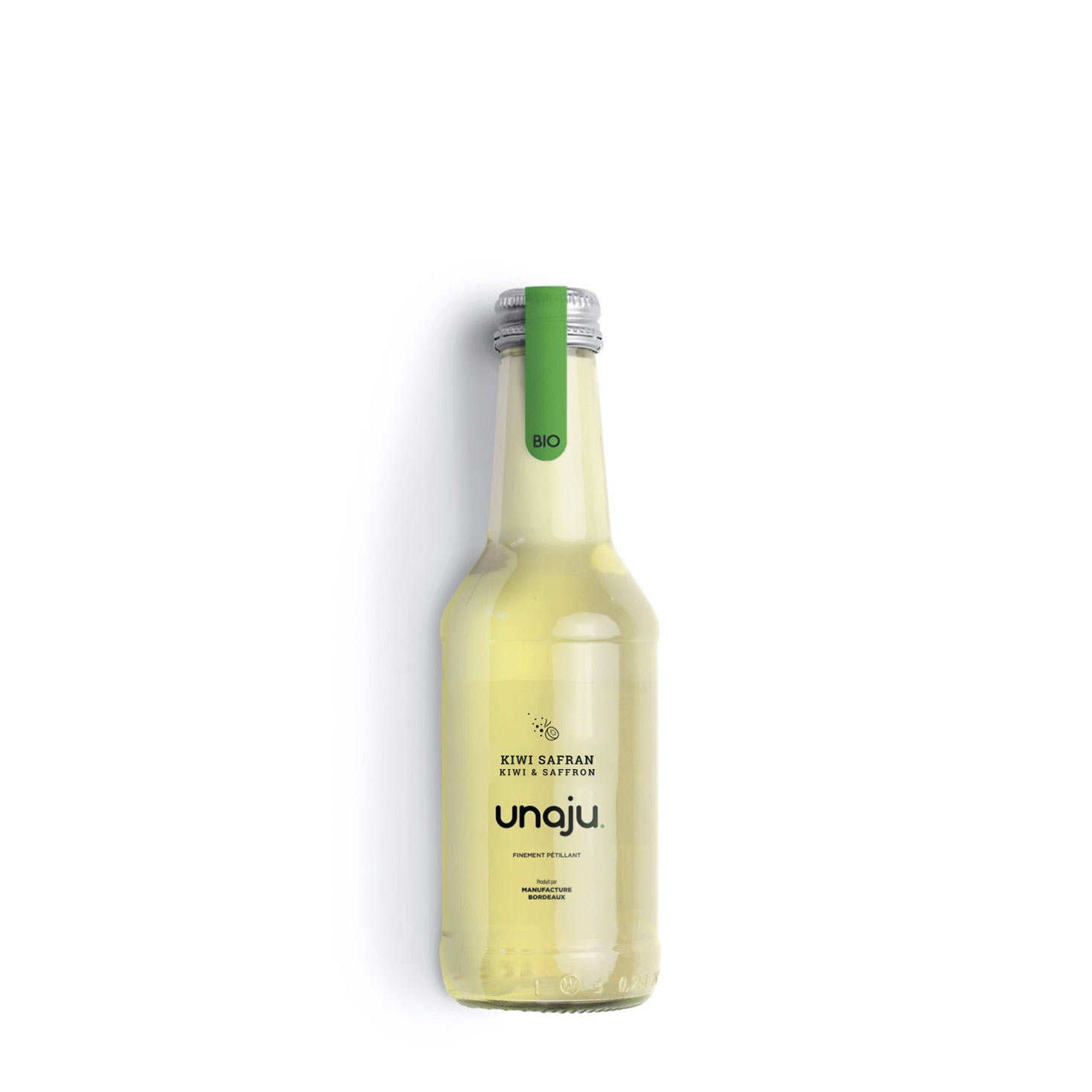 Organic sparkling fruit juice Kiwi saffron Unaju