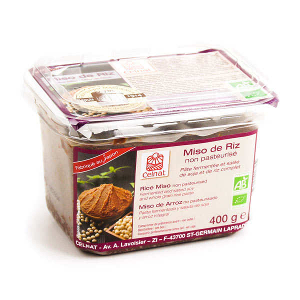 Miso de riz non pasteurisé bio - Boîte 400g