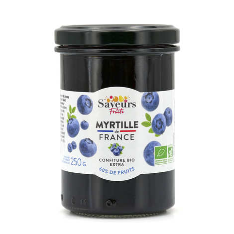 Confiture extra de myrtille de France bio - Saveurs et Fruits