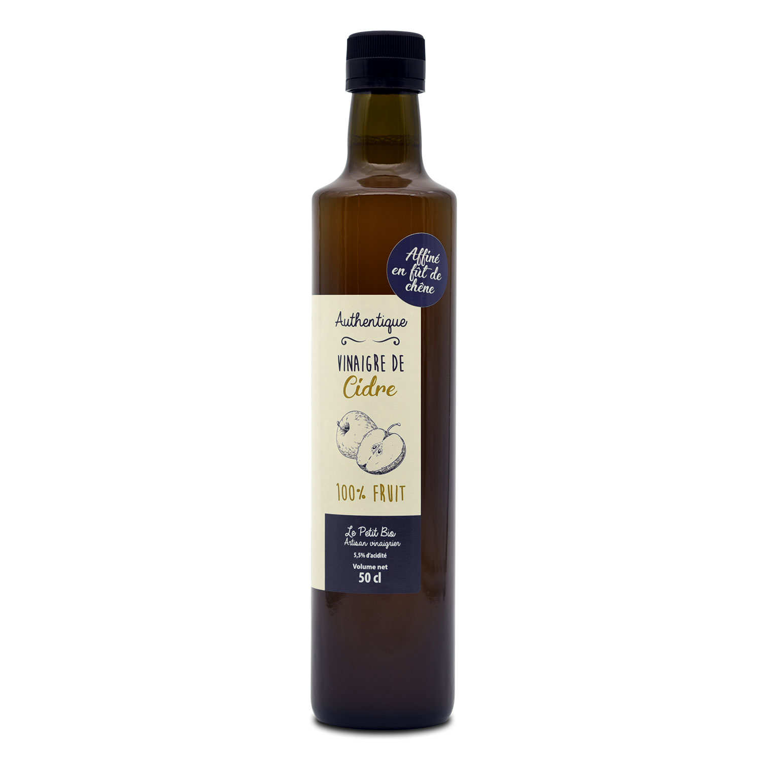 Vinaigre de cidre bio vieilli en fûts de chêne avec la mère Le petit bio — free download