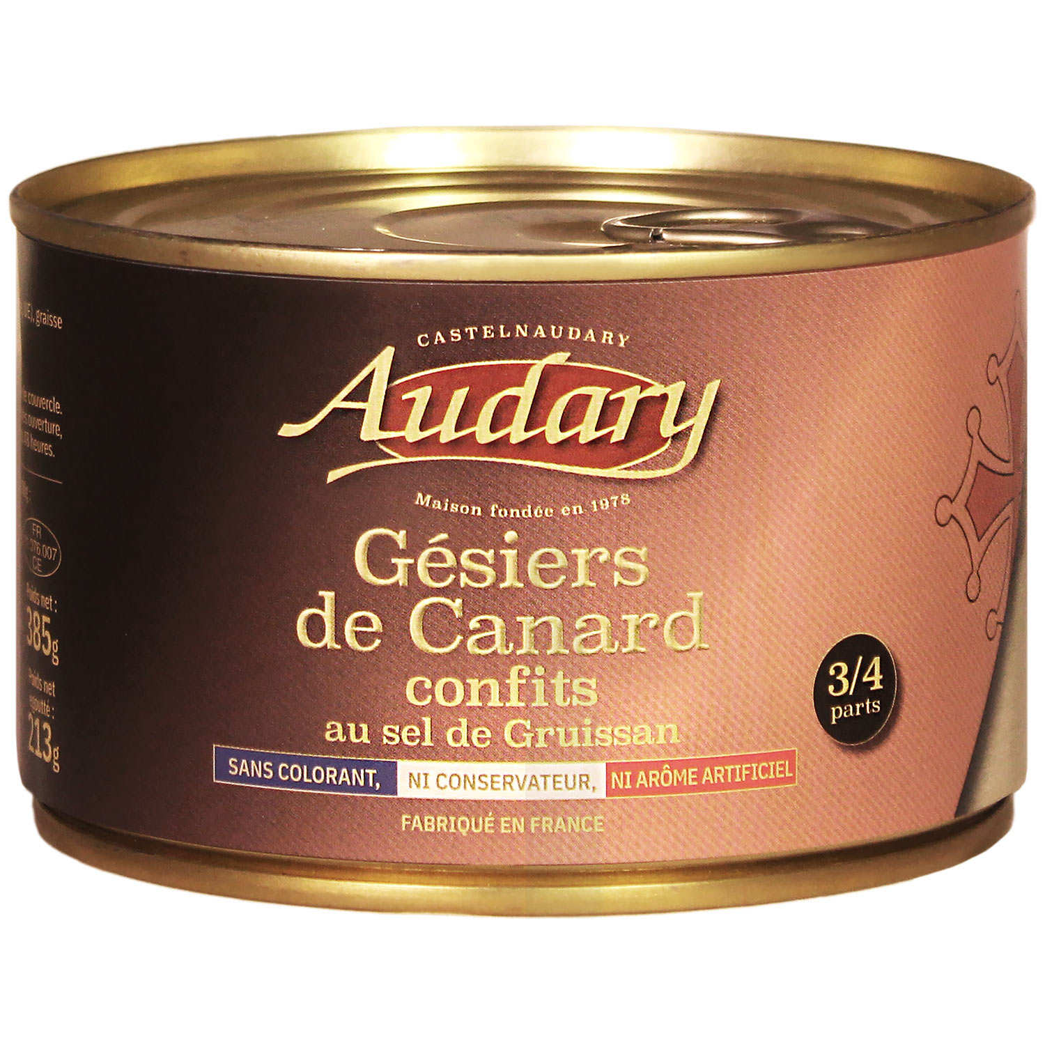 Duck gizzards confit with Gruissan salt Audary Castelnaudary