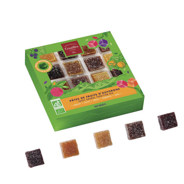 Box of 16 assorted Auvergne fruit jellies - Grande Tradition bio