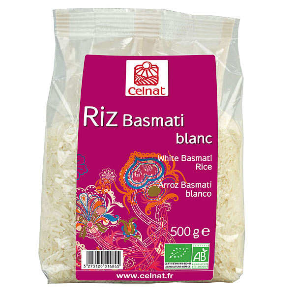 Riz basmati blanc bio en sachet - Sachet 500g