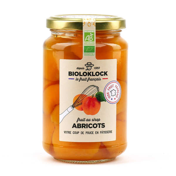 Organic apricots in syrup Handcrafted Bioloklock