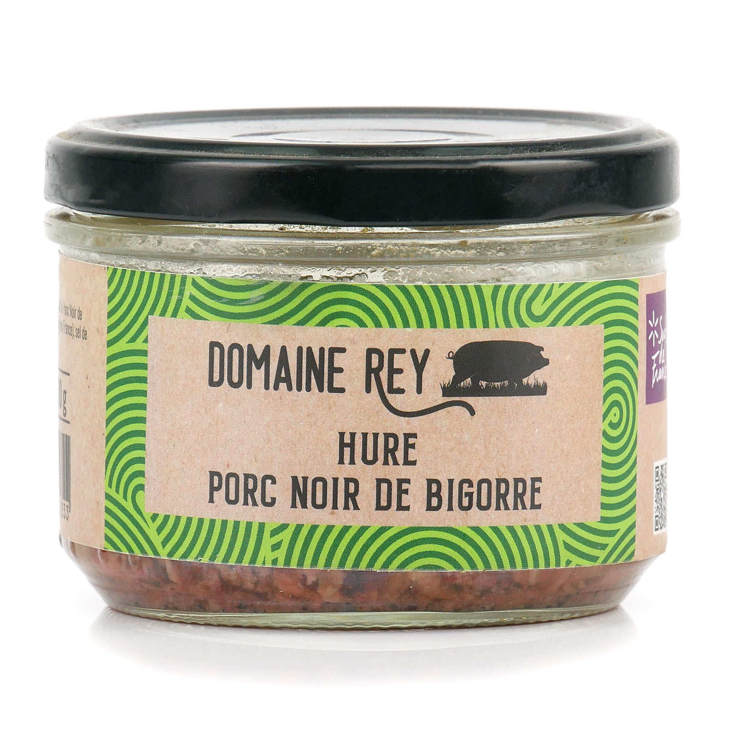 Hure de Porc Noir de Bigorre AOP Pâté traditionnel fermier Domaine Rey
