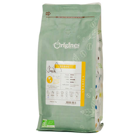 Café en grain bio Carte Le sachet de 1kg Contenu