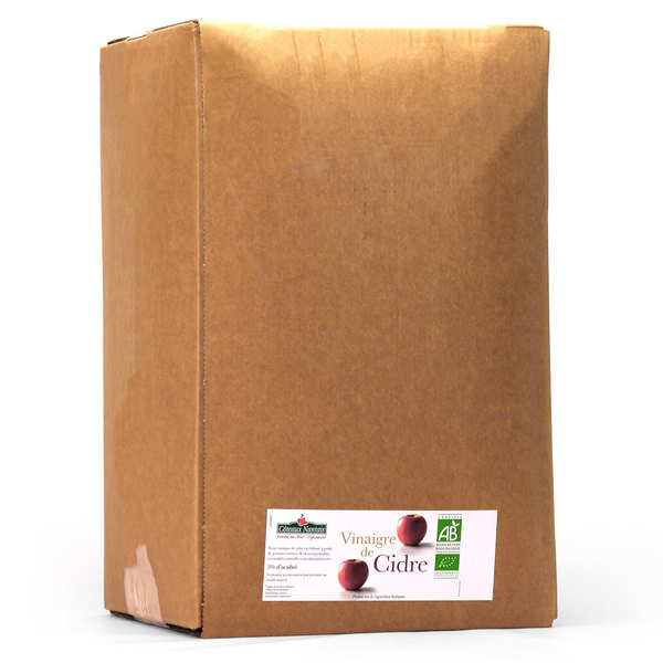 Vinaigre de cidre bio Côteaux Nantais non pasteurisé en BIB de 10 litres - Bag in Box 10L