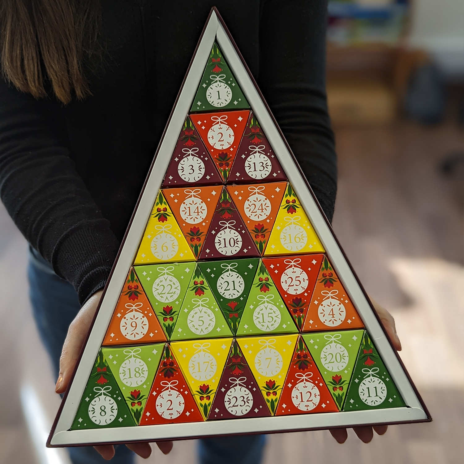 Advent calendar triangle - 25 organic tea bags - English Tea