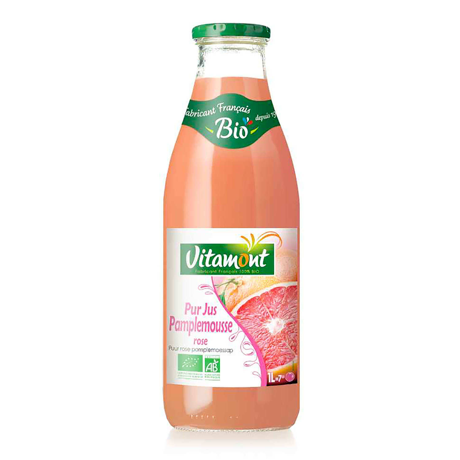 Pure organic pink grapefruit juice Vitamont