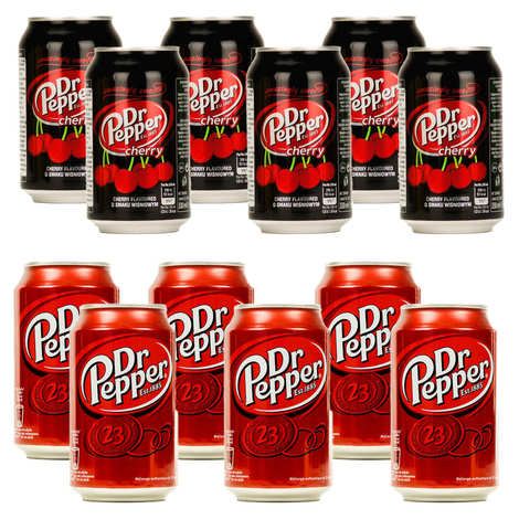 Pack of 12 Dr Pepper Classic + Sherry cans - Dr Pepper