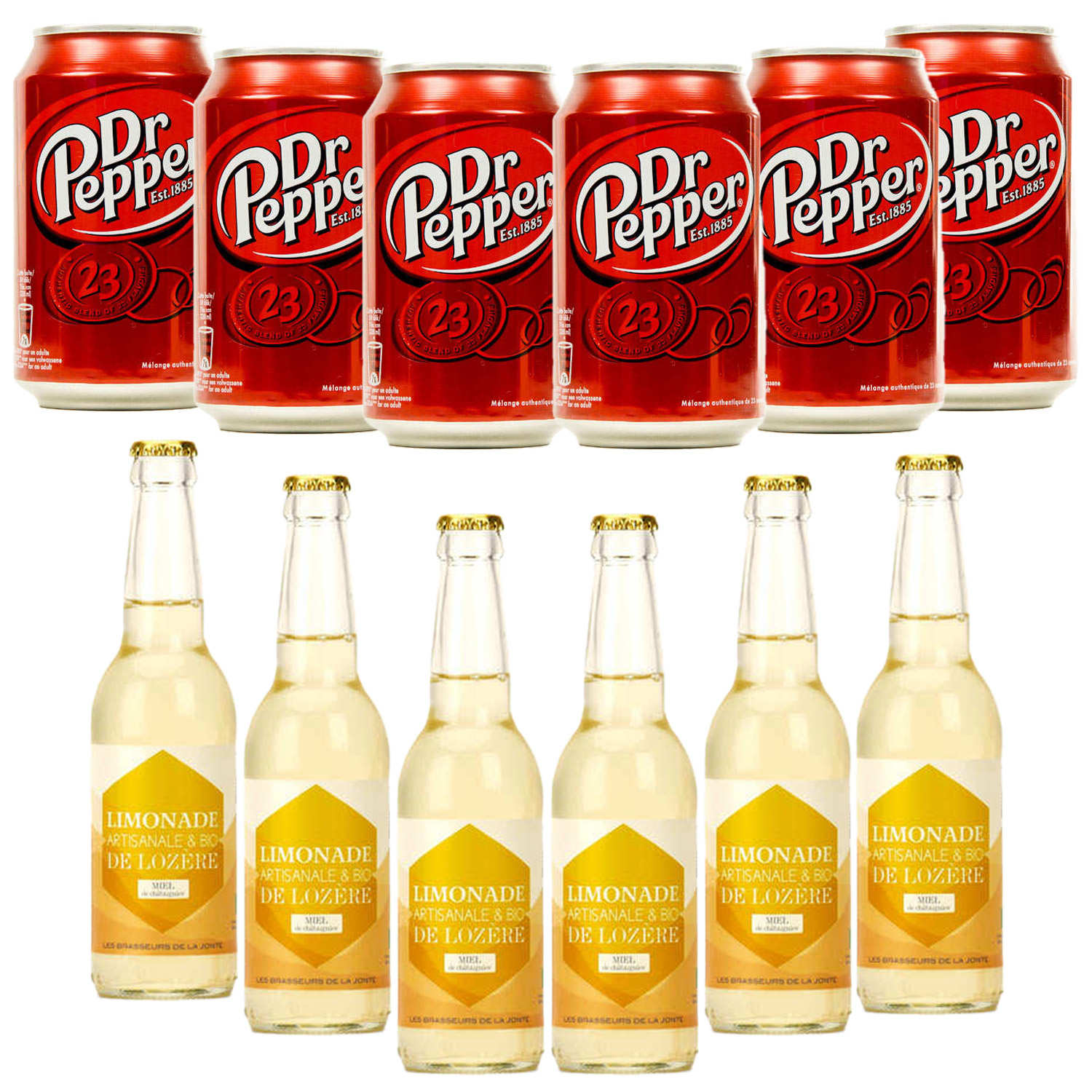 Assortiment de boissons "Les classiques" avec 6 sodas et 6 limonades