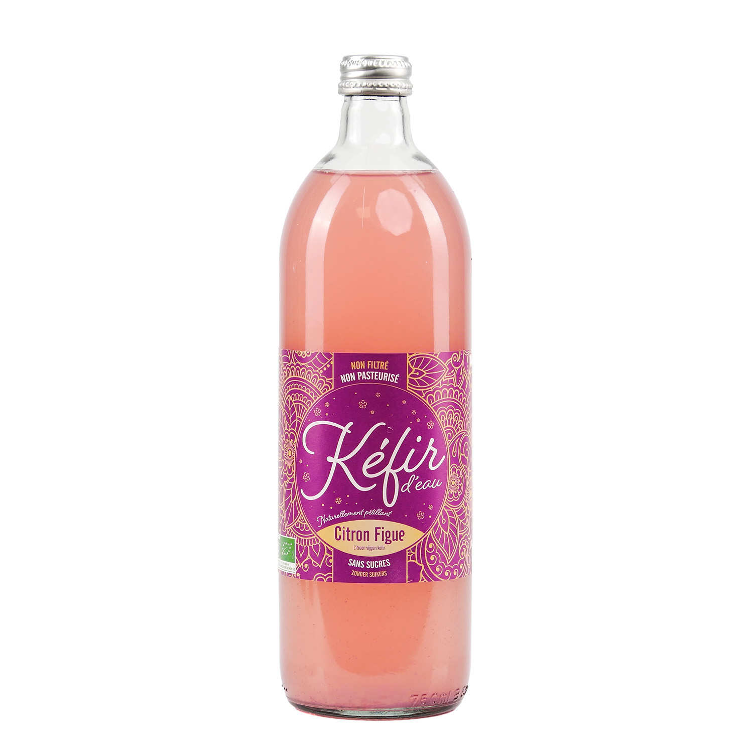 Organic Lemon Fig Water Kefir without sugar Vitamont