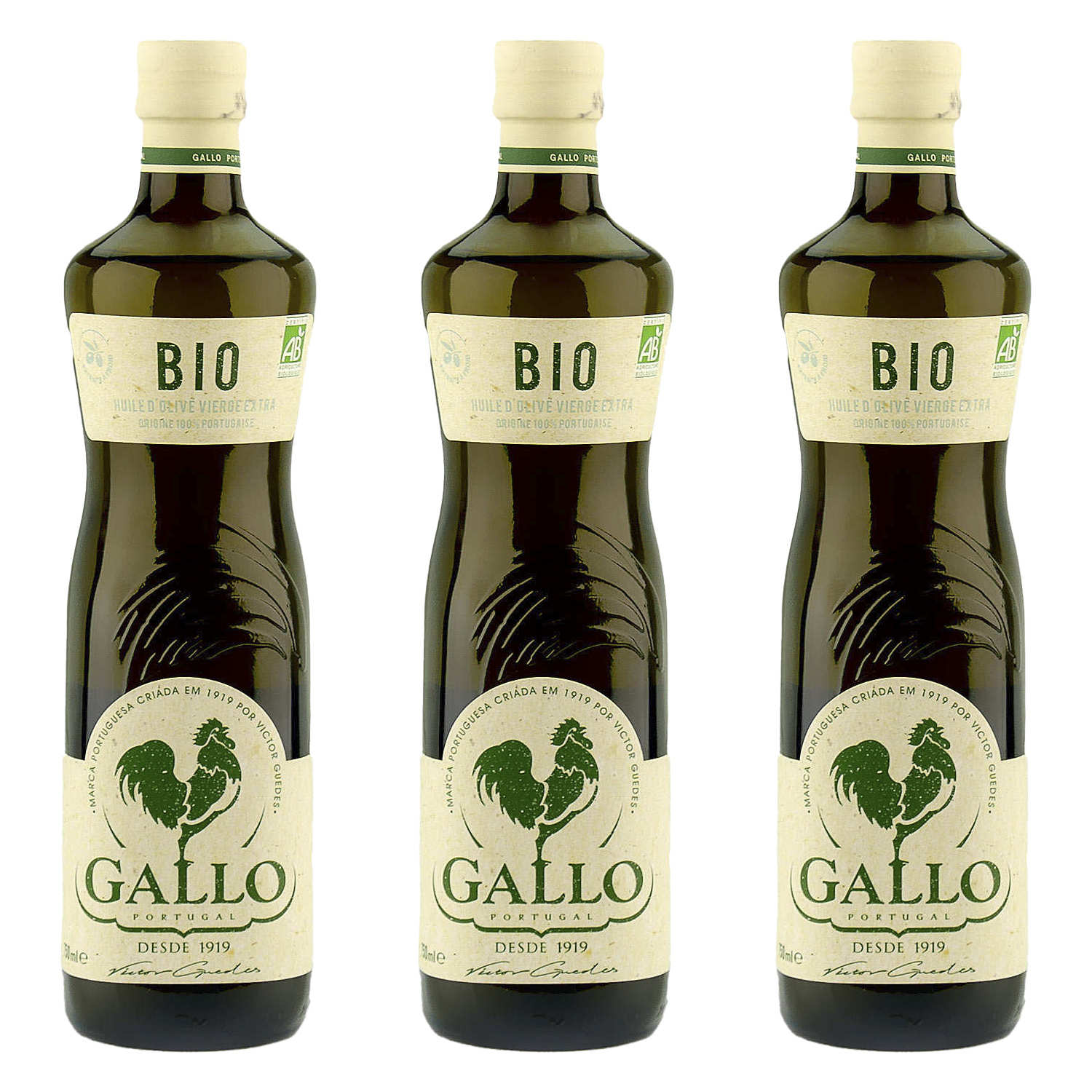 3 bottles of organic Gallo olive oil from Portugal Gallo Portugal