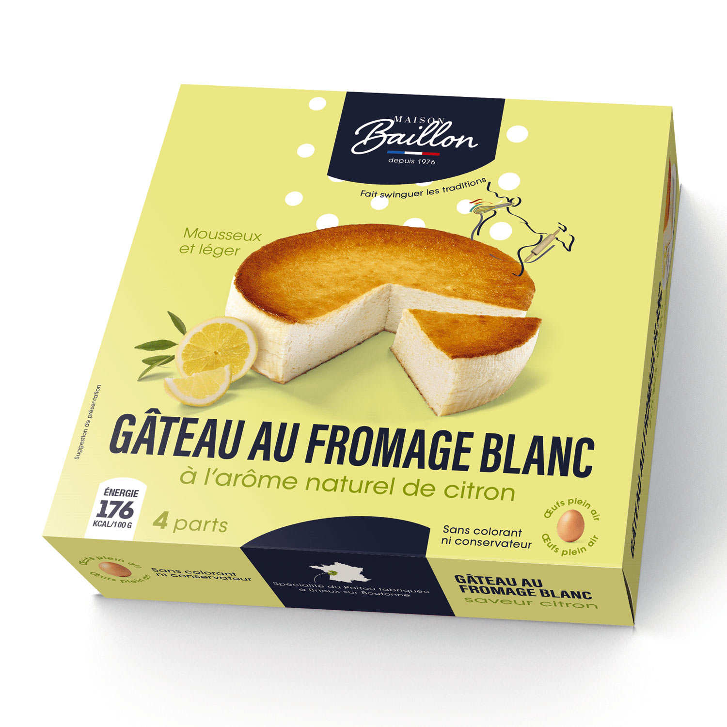 Gâteau Au Fromage Blanc Et Au Citron De Maison Baillon Maison Baillon 