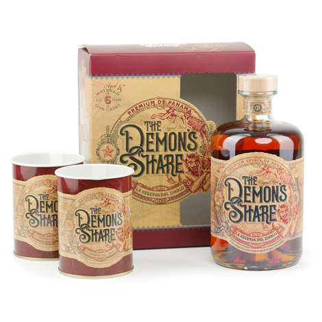 The Demon's share 6 ans coffret cadeau rhum 2 verres - The Demon's Share