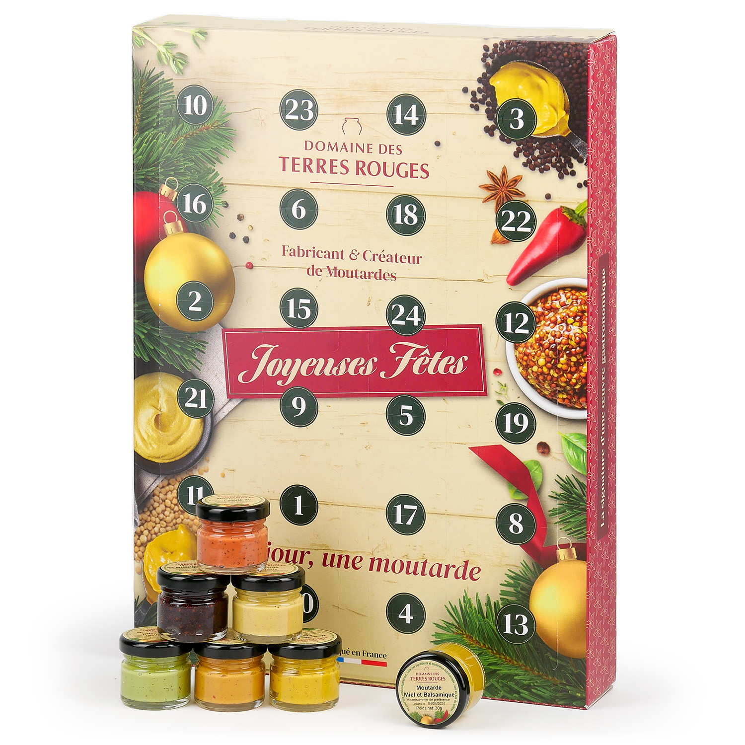 24 Mustards advent calendar from Domaine des Terres Rouges - Domaine des terres rouges