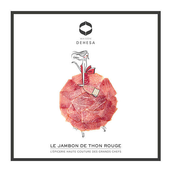 Sliced red tuna ham Smoked ventresca Maison Dehesa