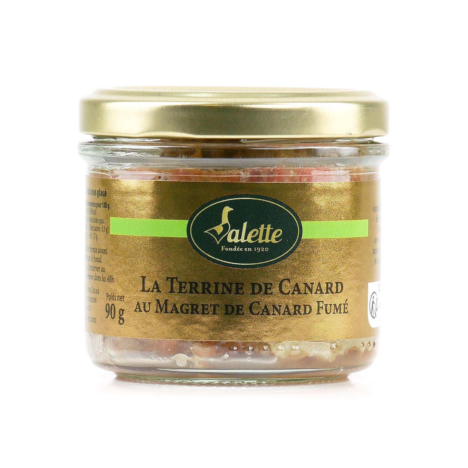 Terrine de canard au magret de canard fumé Valette