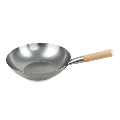 Iron Wok with Flat Bottom 33cm