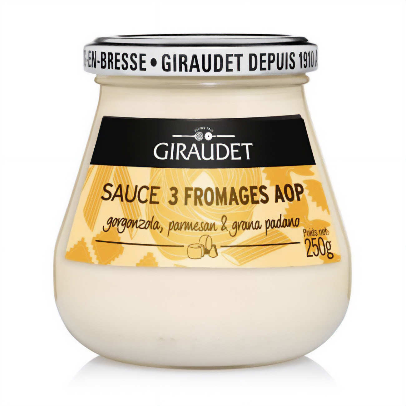 Sauce 3 fromages AOP Sauce fraîche Parmesan, Grana Padano