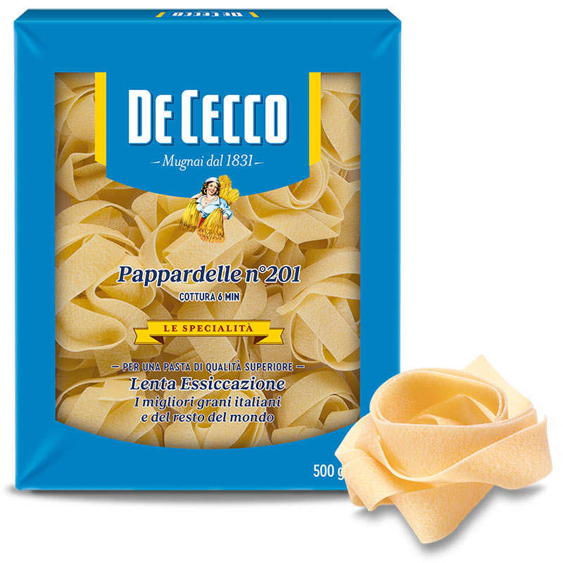 Pappardelle n°201 De Cecco Pâtes italiennes en nids De Cecco