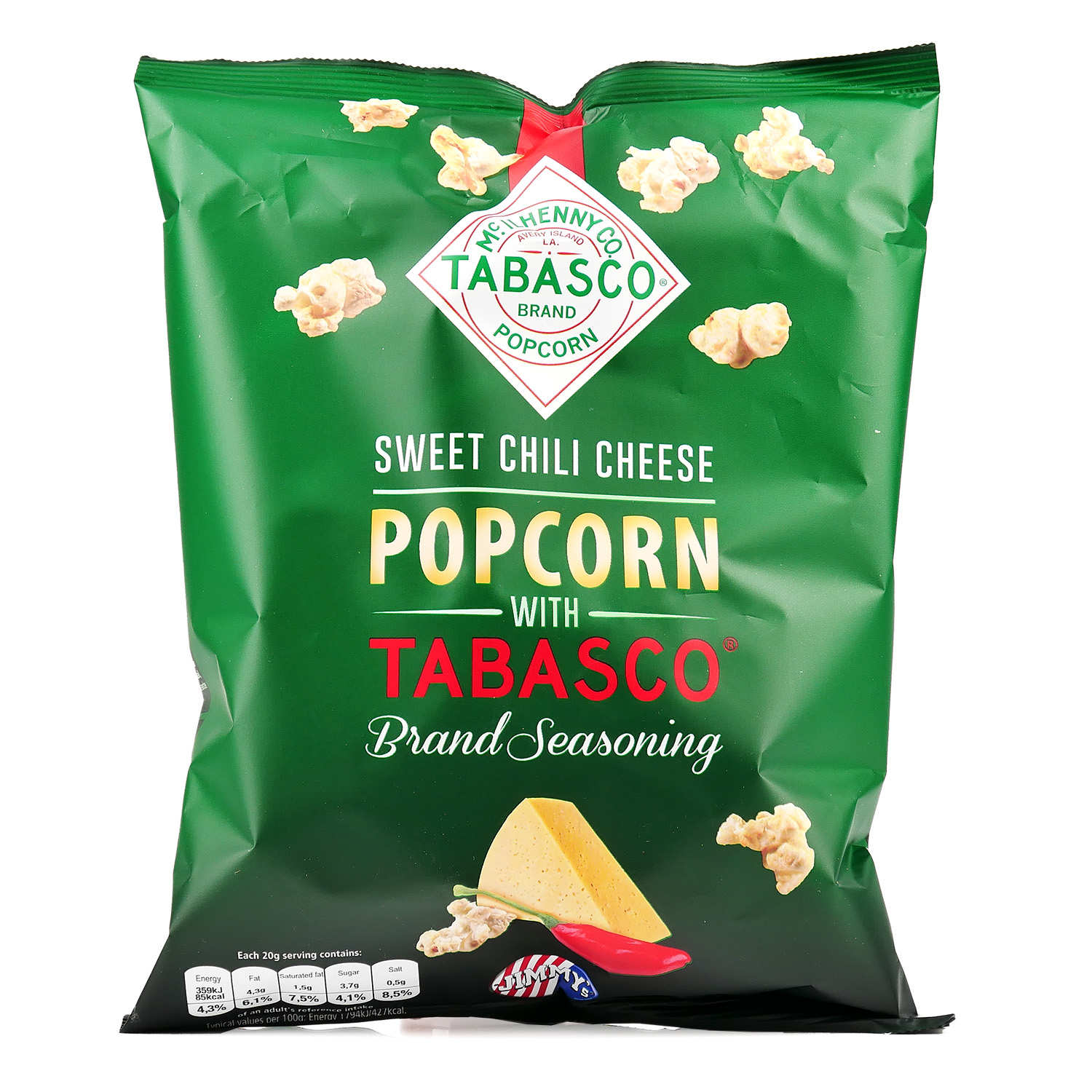 Sweet Chili Cheese Popcorn with Tabasco Mc Ilhenny Tabasco brand