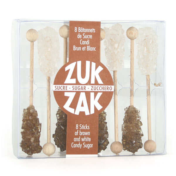 Bâtonnets de sucre Candi brun et blanc - Zuk-Zak