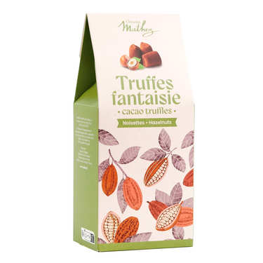 Truffes fantaisie bio aux éclats de noisettes Truffes fantaisie bio aux éclats de noisettes