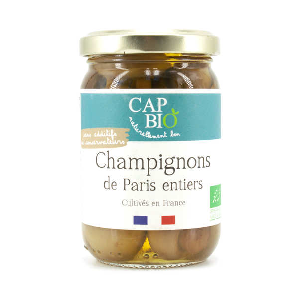 Champignons de Paris entiers bio - Bocal 195g