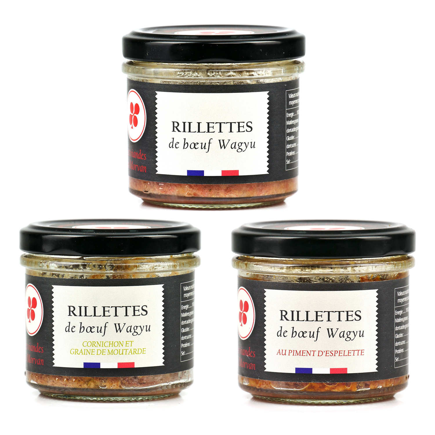 Discovery pack of 3 wagyu beef rillettes - Les Viandes du Morvan