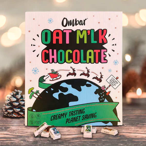 Vegan and Organic Chocolate Advent Calendar Ombar Oat M'lk (lactose